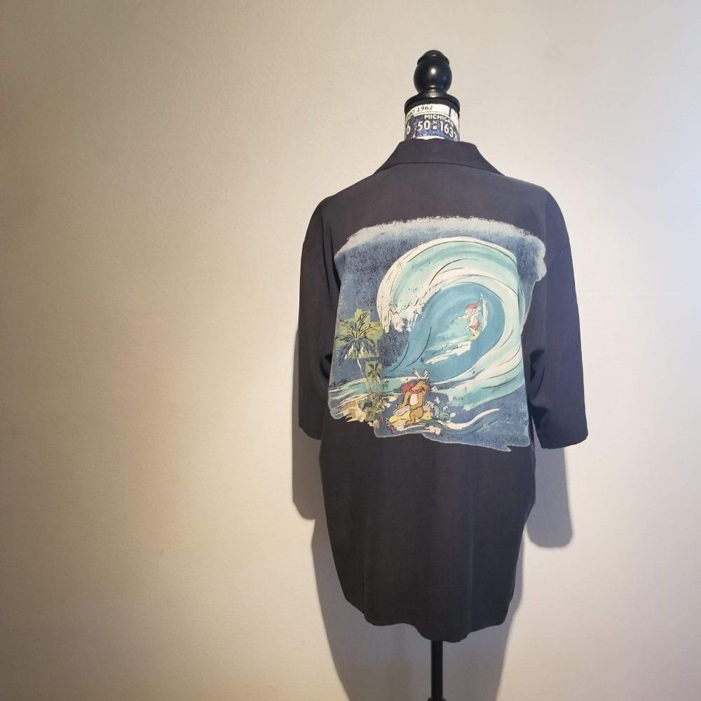 kahala santa drops in 2008 nice casual shirt size large 100 percent silk B35
